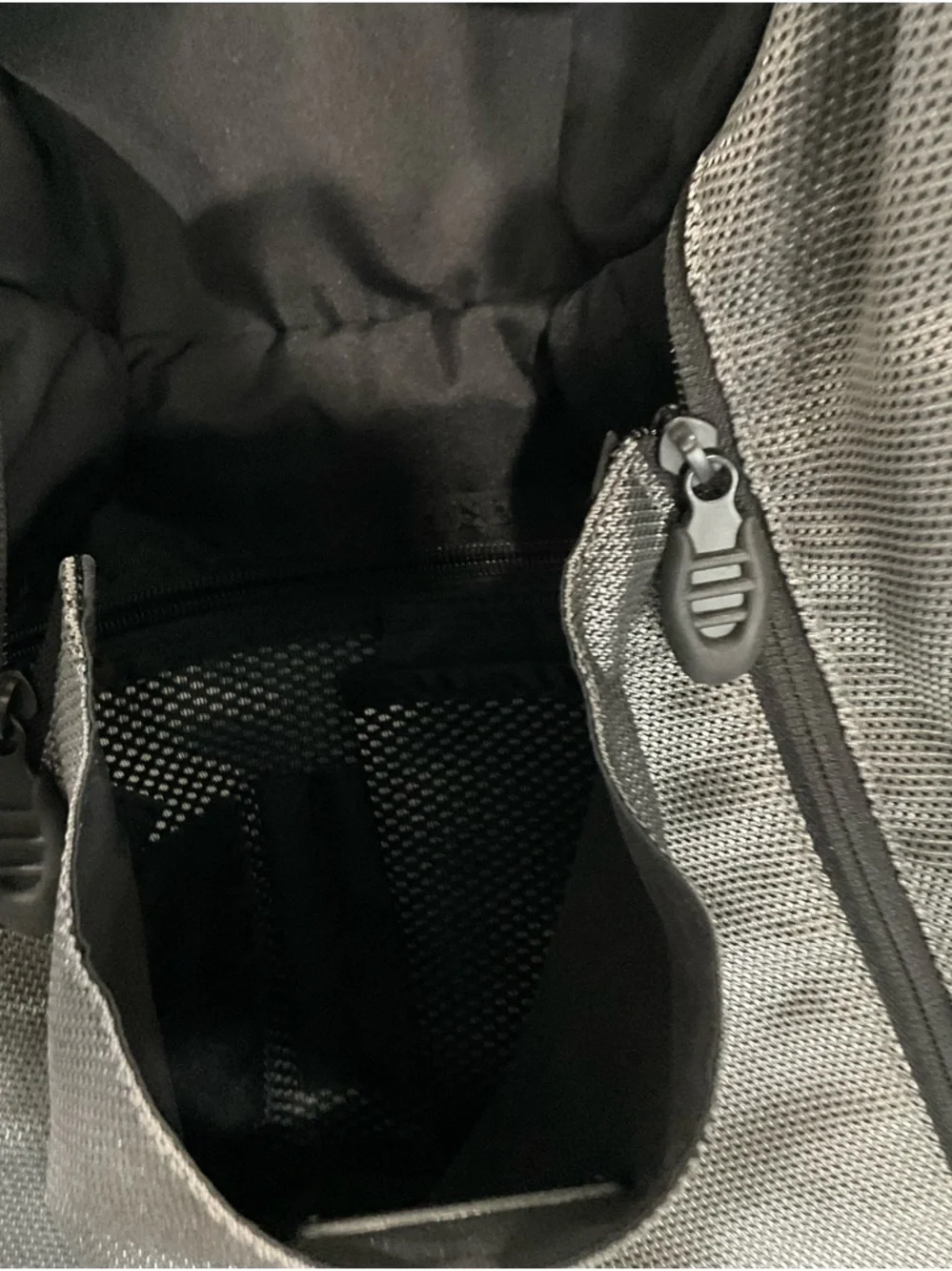 Tumi Gray Messenger Sling with Red Logo Accent